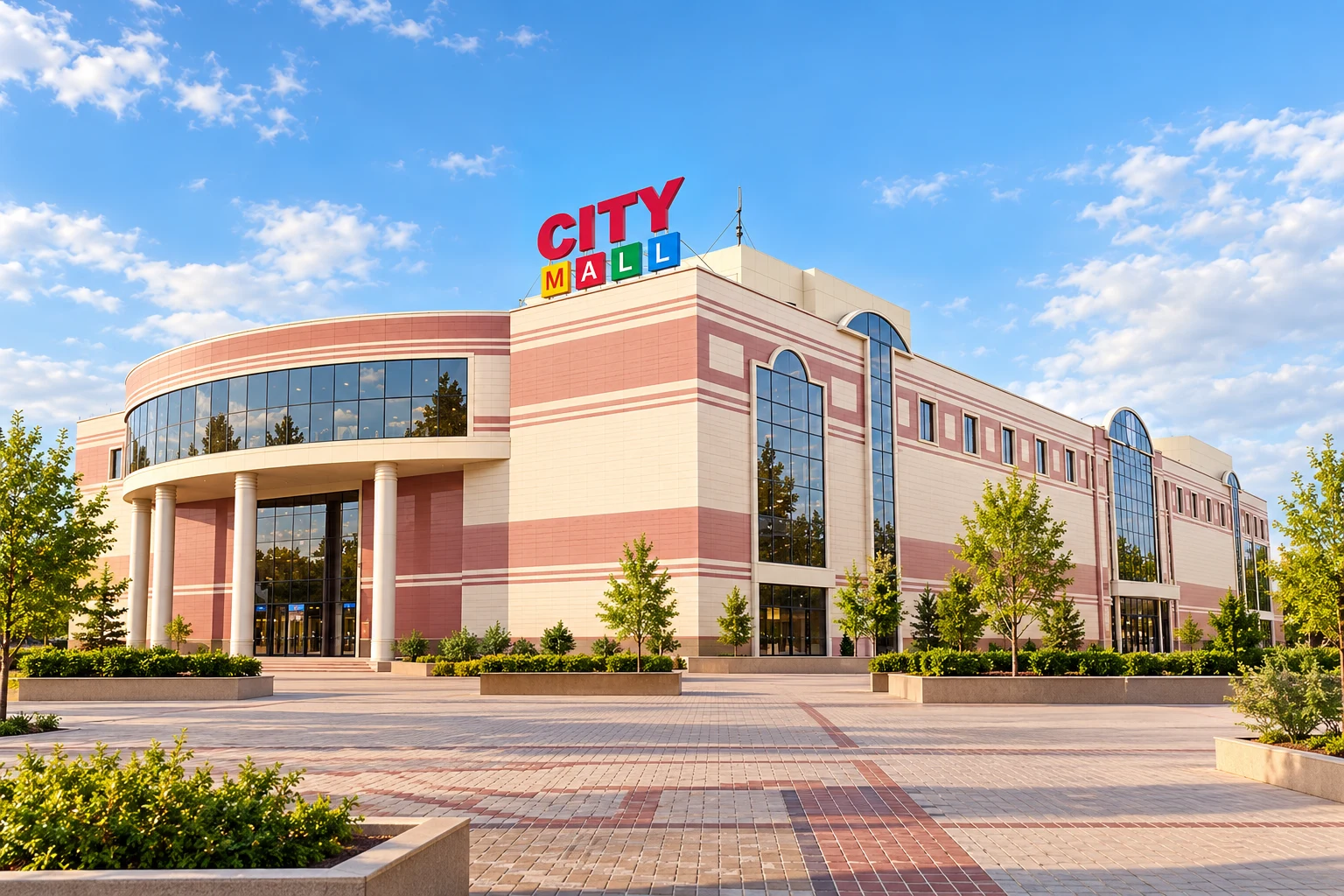 City Mall, художественная обработка фасада
